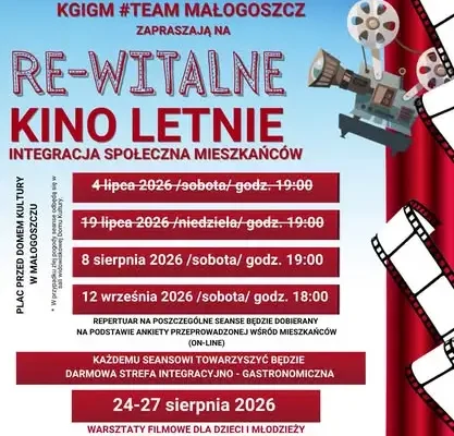 Kino letnie w Małogoszczu: francuska komedia na placu przed Domem Kultury