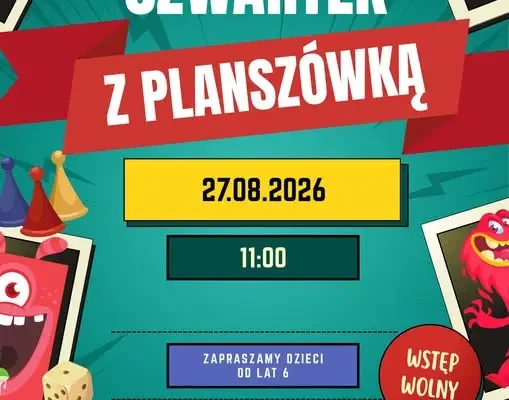 Pożegnanie wakacji z planszówkami w SCK – ostatni czwartek sierpnia