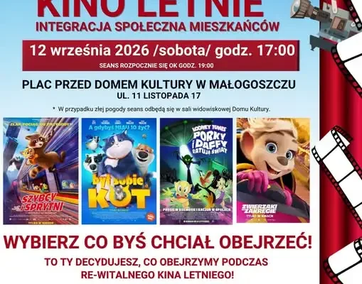 Ostatnie Kino Letnie w Małogoszczu – wybierz film z animacjami!