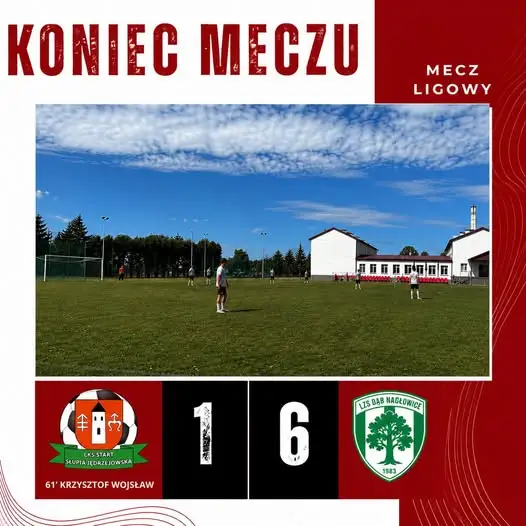 Porażka 1:6 w meczu z LZS Dąb Nagłowice