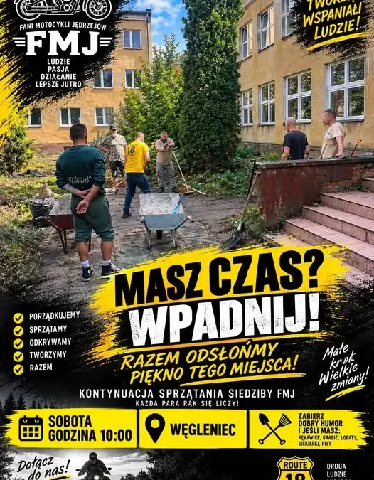 Wspólne sprzątanie w Węgleńcu – stowarzyszenie FMJ zaprasza mieszkańców