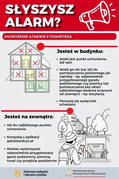Alarm w mieście? Sprawdź, jak się zachować i gdzie szukać schronienia