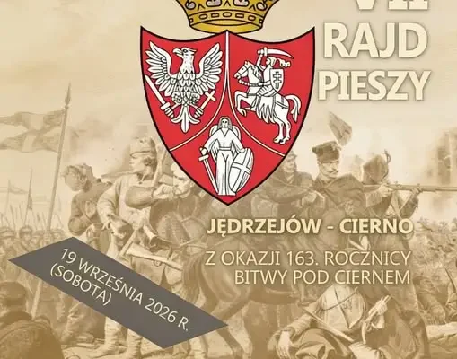 VII Rajd Pieszy w Jędrzejowie upamiętni 163. rocznicę Bitwy pod Ciernem