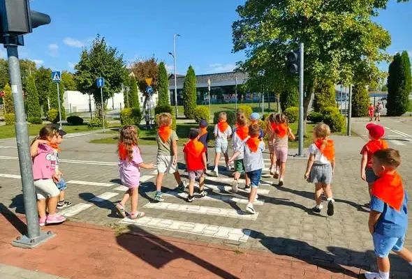 Przedszkolaki z wizytą w Miasteczku Ruchu Drogowego