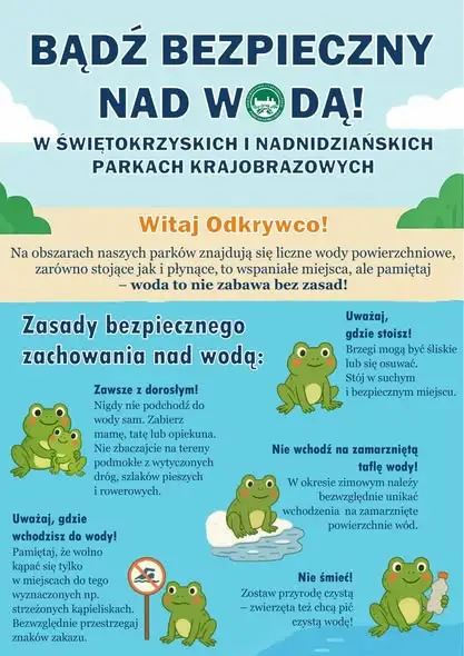 Bezpieczeństwo nad wodą w parkach krajobrazowych Gór Świętokrzyskich