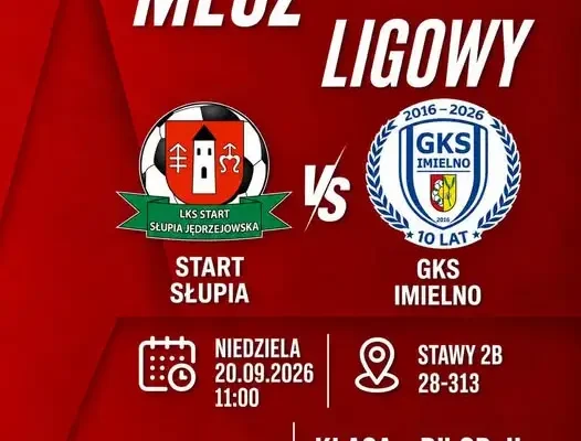 GKS Słupia zagra na wyjeździe z GKS Imielno w niedzielnym meczu klasy B