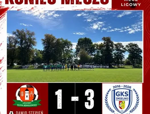 Porażka 1:3 z GKS Imielno. Dawid Stępień z jedynym golem