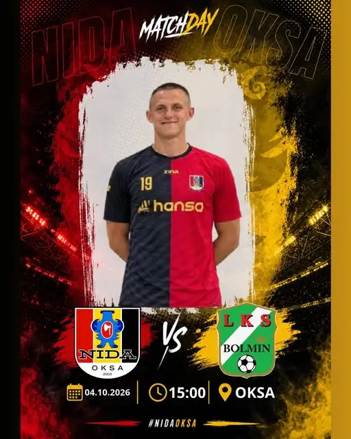 Nida Oksa zaprasza na niedzielny mecz. Pierwsze zwycięstwo w sezonie na własnym stadionie?