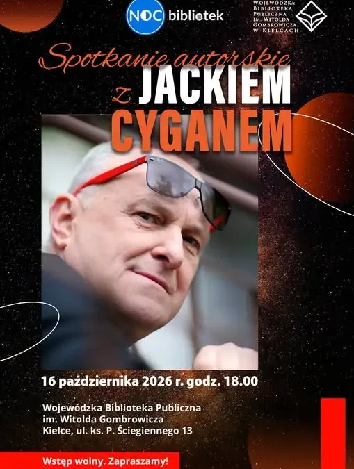 Noc Bibliotek w Kielcach: spotkanie z Jackiem Cyganem