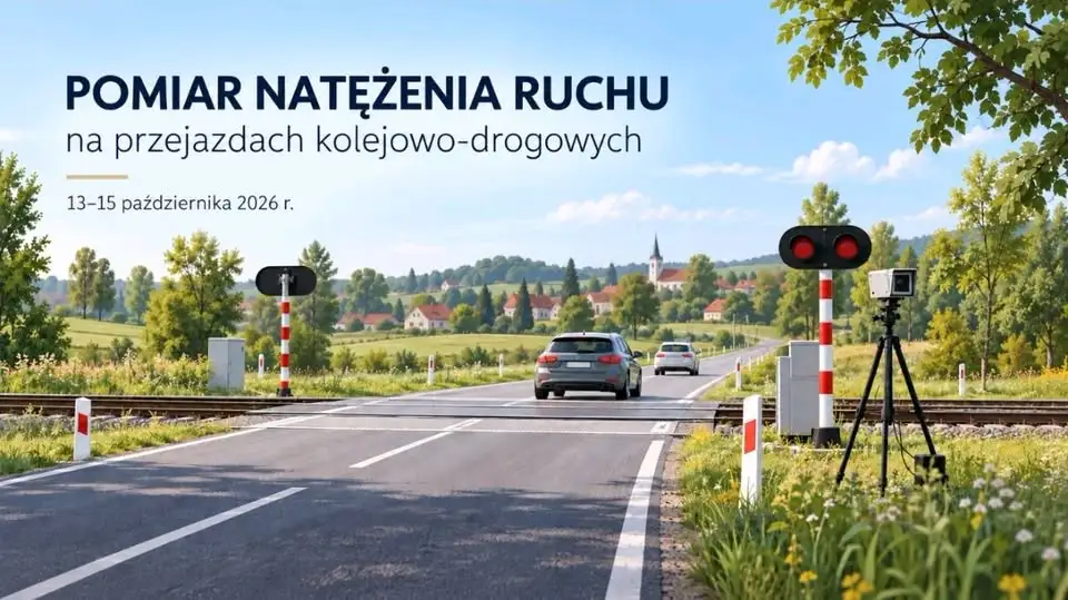 Pomiary natężenia ruchu na przejazdach kolejowo-drogowych w gminie Sobków
