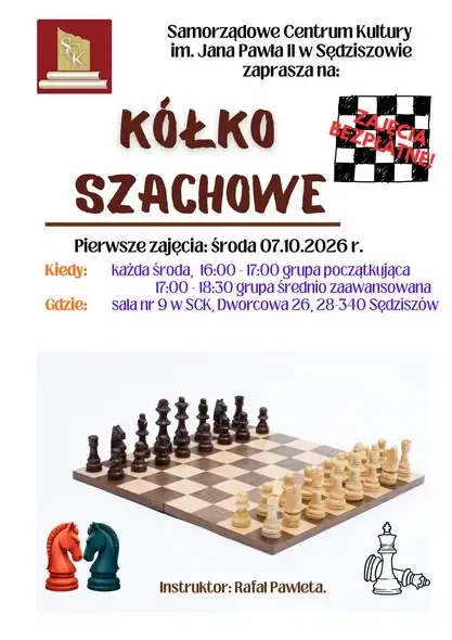 Kółko szachowe w Sędziszowie – pierwsze zajęcia już 7 października