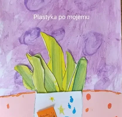 Uczniowie z klas 5 i 6 tworzyli kwiaty w stylu Yayoi Kusamy