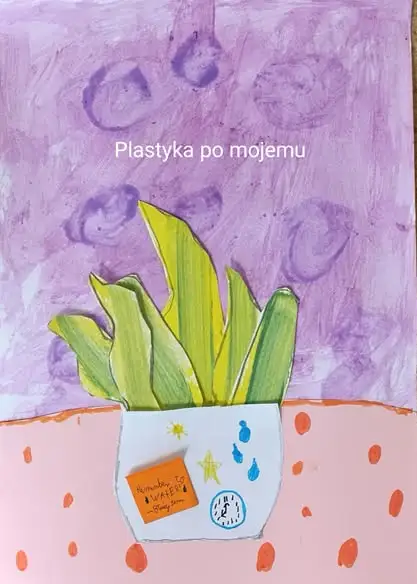 Uczniowie z klas 5 i 6 tworzyli kwiaty w stylu Yayoi Kusamy