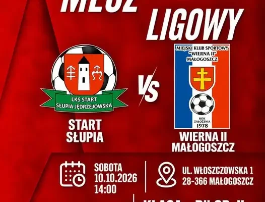 Mecz ligowy: Wierna II Małogoszcz podejmie rywala w sobotę 10 października