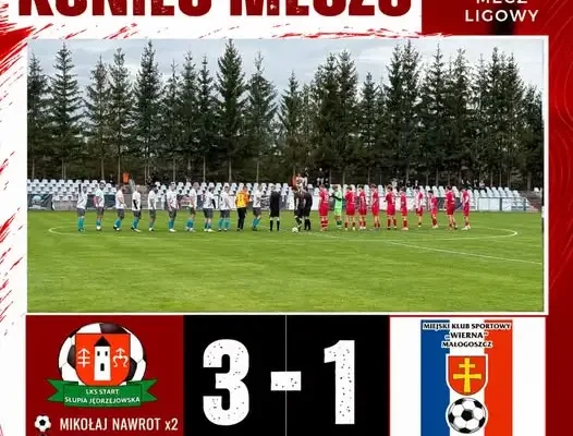 Słupia wygrywa z Wierną II Małogoszcz 3:1
