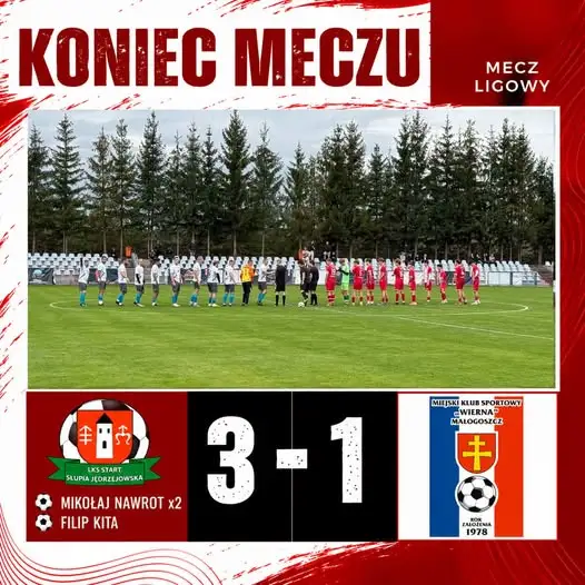 Słupia wygrywa z Wierną II Małogoszcz 3:1