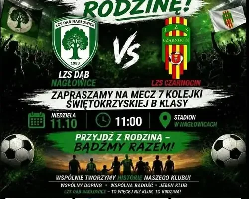LZS Dąb Nagłowice zagra z LZS Czarnocin w 7. kolejce B Klasy