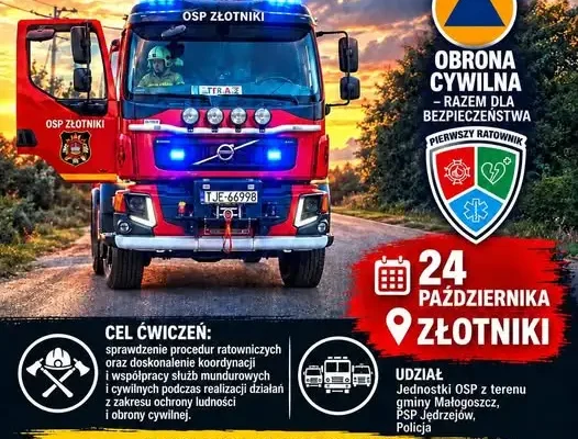 Ćwiczenia ratownicze „CZARNA SOBOTA” w gminie Małogoszcz – 24 października