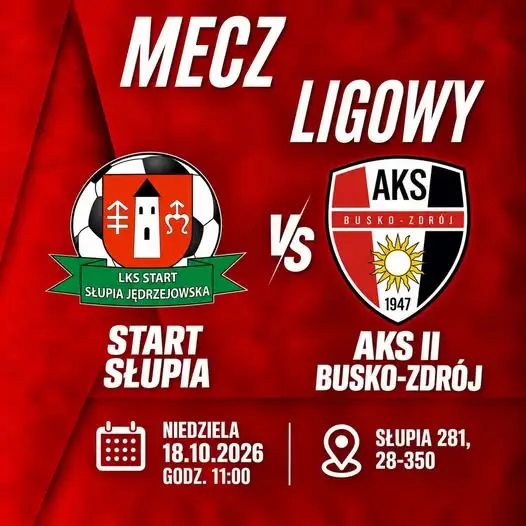 Mecz ligowy w Słupi: gospodarze podejmą AKS II Busko-Zdrój