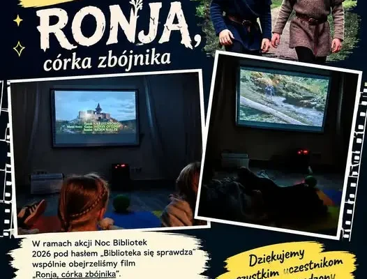 Noc Bibliotek w Imielnie: wieczór filmowy z „Ronją, córką zbójnika”